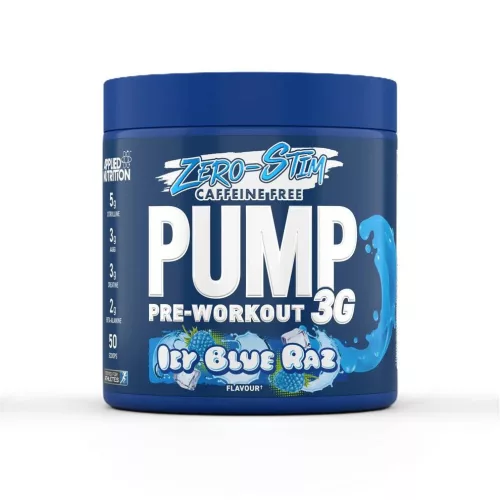 Applied Nutrition Zero Stim Pump ZERO 3G Pre-Workout 375g Icy Blue Razz (Kék Málna)
