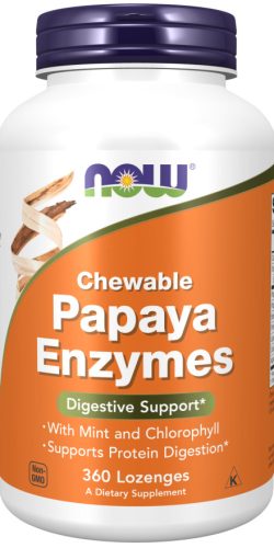 Now Foods Papaya Enzymes 360 Lozenges 360 Tabletta