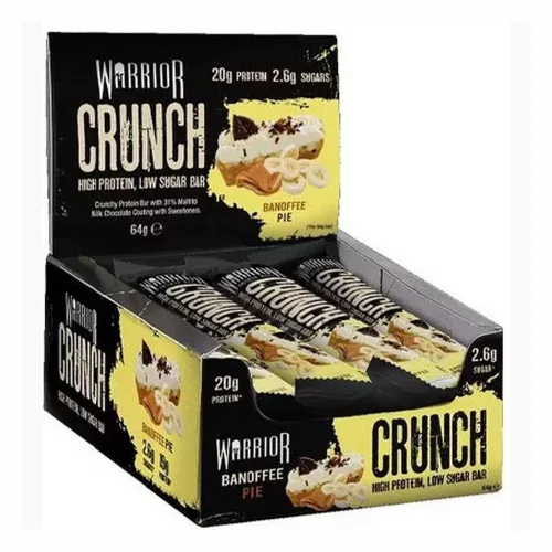 Warrior Karton Crunch Bar 12x64g Banoffee Pie (Banános Pite)