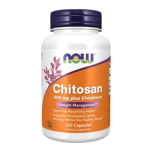 Now Foods Chitosan 500mg Plus Chromium 120 Veg Capsules 120 Kapszula