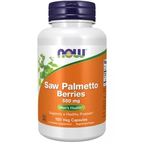   Now Foods Saw Palmetto Berries 550mg 100 Veg Capsules 100 Kapszula