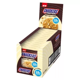   S&M Karton HiProtein Cookie 12x60g SNICKERS White (Fehércsokoládé)