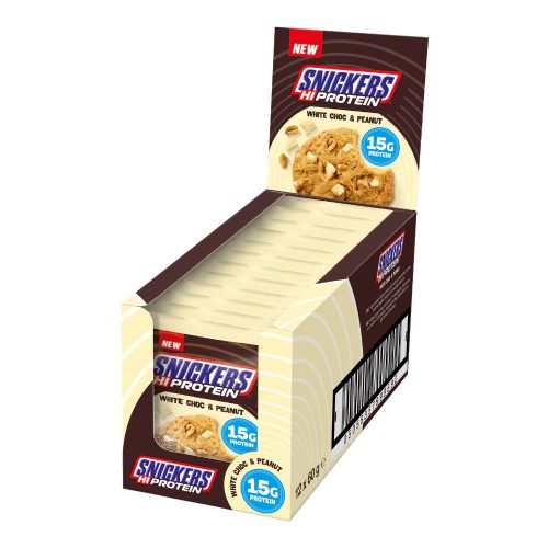 Snickers&Mars Karton HiProtein Cookie 12x60g SNICKERS White (Fehércsoki) EXP.:2025/12/04