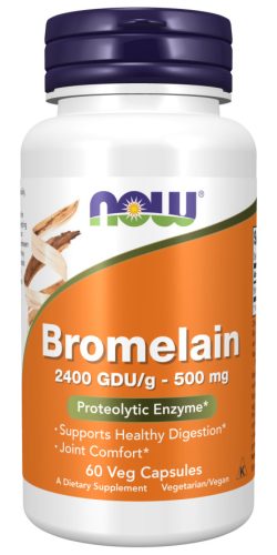 Now Foods Bromelain 2400 GDU/g 500mg 60 Veg Capsules 60 Kapszula