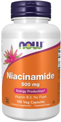 Now Foods Niacinamide 500mg (No Flush) 100 Veg Capsules 100 Kapszula