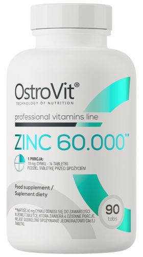 OstroVit Zinc 60.000 90 Tablets 90 Tabletta
