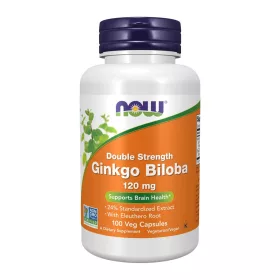 Now Foods Ginkgo Biloba 120mg Double Strenght 100 Veg Capsules 100 Kapszula
