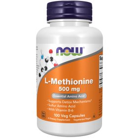 Now Foods L-Methionine 500mg 100 Veg Capsules 100 Kapszula