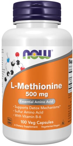 Now Foods L-Methionine 500mg 100 Veg Capsules 100 Kapszula