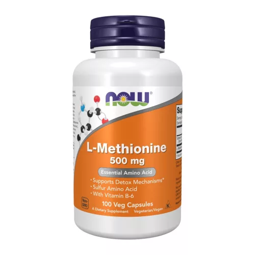Now Foods L-Methionine 500mg 100 Veg Capsules 100 Kapszula