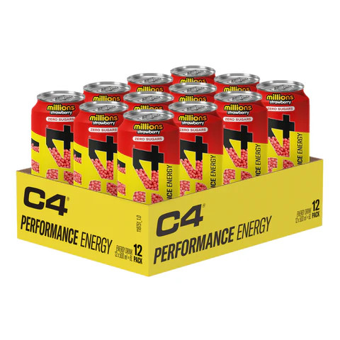 Cellucor Karton C4 Energy EU 12x500ml Millions Strawberry (Eper)