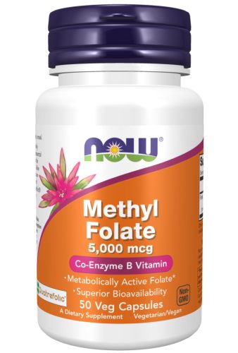 Now Foods Methyl Folate 5000mcg 50 Veg Capsules 50 Kapszula