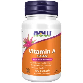 Now Foods Vitamin A 25000IU 100 Softgels 100 Gélkapszula