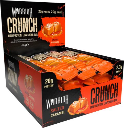 Warrior Karton Crunch Bar 12x64g Salted Caramell (Sós Karamell)