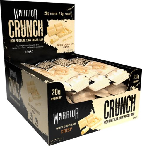 Warrior Karton Crunch Bar 12x64g White Chocolate Crisp (Fehércsokoládé)