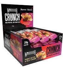 Warrior Karton Crunch Bar 12x64g Peanut Butter Jelly (Mogyoróvaj Jam)