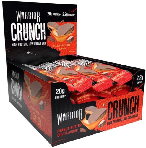 Warrior Karton Crunch Bar 12x64g Peanut Butter Cup (Mogyoróvaj)
