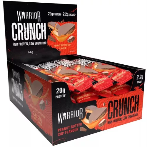 Warrior Karton Crunch Bar 12x64g Peanut Butter Cup (Mogyoróvaj)