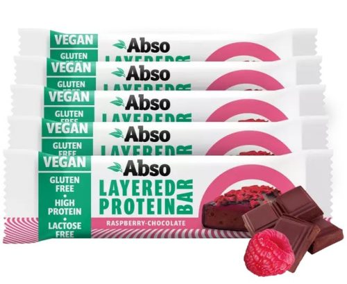 Absorice Karton AbsoBar Layered Protein Bar 16x50g Raspberry Chocolate (Málna Csokoládé)
