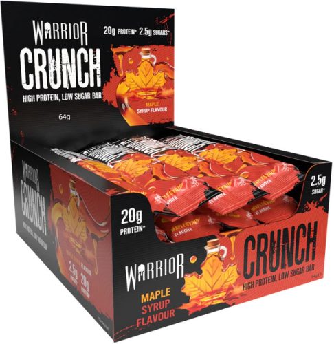 Warrior Karton Crunch Bar 12x64g Canadian Maple Syrup (Kanadai Juharszirup) EXP.:2025/09/01