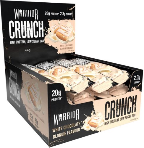 Warrior Karton Crunch Bar 12x64g White Chocolate Blondie (Fehércsokoládé)