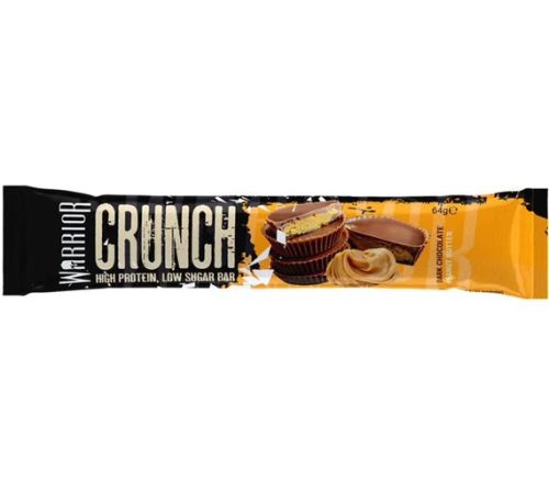 Warrior Crunch Bar 64g Dark Choco Peanut Butter (Étcsokoládé Mogyoróvaj)