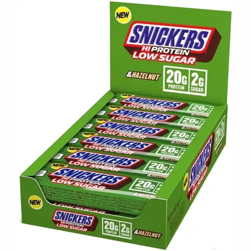 S&M Karton HiProtein Bar 12x57g SNICKERS LOW SUGAR HAZELNUT (Mogyoró)