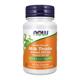 Now Foods Milk Thistle Extract 300mg Double Strength 50 Veg Capsules 50 Kapszula