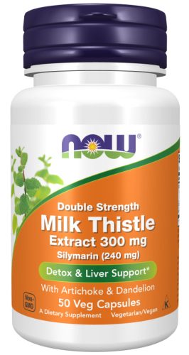 Now Foods Milk Thistle Extract 300mg Double Strength 50 Veg Capsules 50 Kapszula