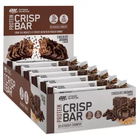   Optimum Nutrition Karton Crisp Bar 10x65g Chocolate Brownie Crunch (Csokoládé Brownie)
