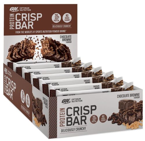 Optimum Nutrition Karton Crisp Bar 10x65g Chocolate Brownie Crunch (Csokoládé Brownie)