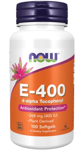 Now Foods E-400 d-alpha Tocopheryl 100 Softgels 100 Gélkapszula