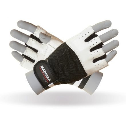 MadMax Edzőkesztyű Clasic White/Black (Fehér/Fekete) S (Kicsi)