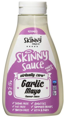 Skinny Foods Sauce Virtually Zero 425ml Garlic Mayo (Fokhagymás Majonéz)