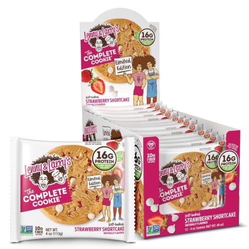 Lenny & Larrys Karton The Complete Cookie 12x113g Strawberry Shortcake (Eper Sajttorta)