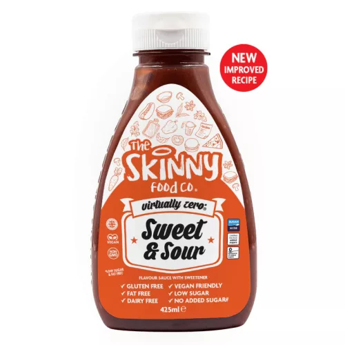 Skinny Foods Sauce Virtually Zero 425ml Sweet & Sour (Édes Savanyú)
