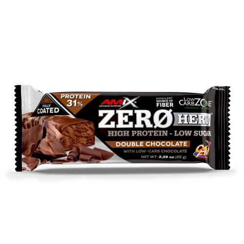 AMIX Low-Carb ZeroHero 31% Protein Low Sugar Bar 65g Double Chocolate (Csokoládé)