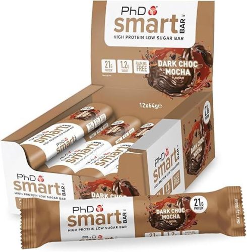 PhD Nutrition Karton Smart Bar 12x64g Dark Choc Mocha (Étcsokoládé Kávé)
