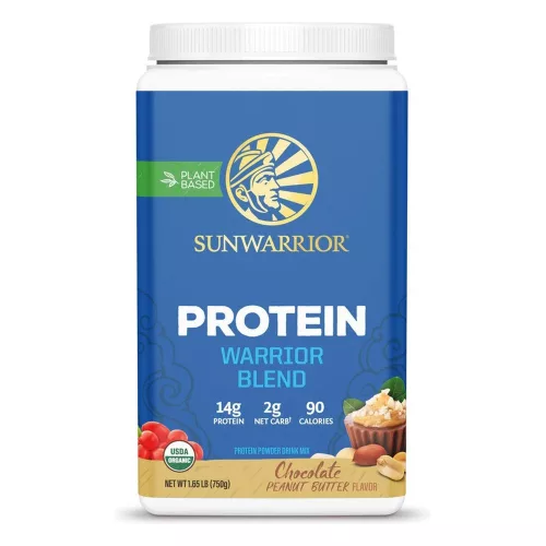 Sunwarrior Protein Warrior Blend (Plant Based, Organic) 750g Chocolate Peanut Butter (Csokoládé Mogyoróvaj)