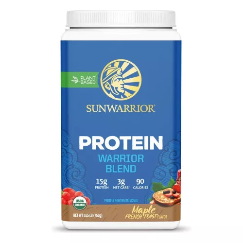Sunwarrior Protein Warrior Blend (Plant Based, Organic) 750g Maple French Toast (Juharszirup)