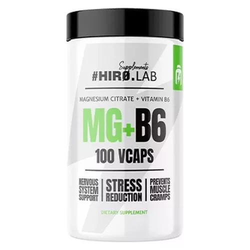 Hiro.Lab Supplements Magnesium Citrate + Vitamin B6 100 Capsules 100 Kapszula