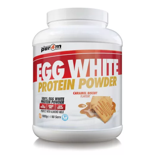 PER4M Nutrition Egg White Protein 1800g Caramel Biscuit (Karamell Keksz)