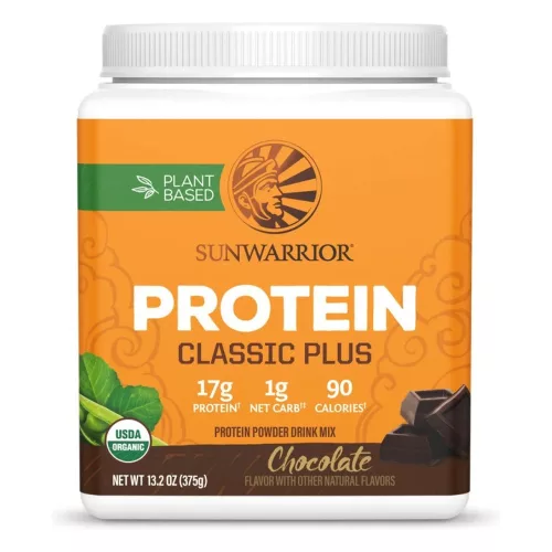 Sunwarrior Protein Classic PLUS (Plant Based, Organic) 375g Chocolate (Csokoládé)