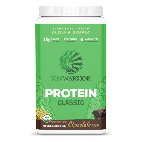 Sunwarrior Protein Classic (Plant Based, Organic) 750g Chocolate (Csokoládé)