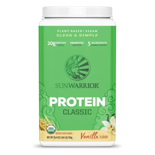 Sunwarrior Protein Classic (Plant Based, Organic) 750g Vanilla (Vanília)