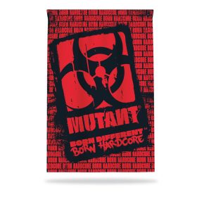   Mutant Born Hardcore Gym Flag 91,5cm x 152,5cm 100% Polyester Black/Red (Fekete/Piros)
