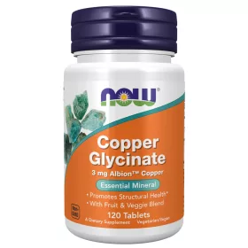 Now Foods Copper Glycinate 120 Tablets 120 Tabletta 