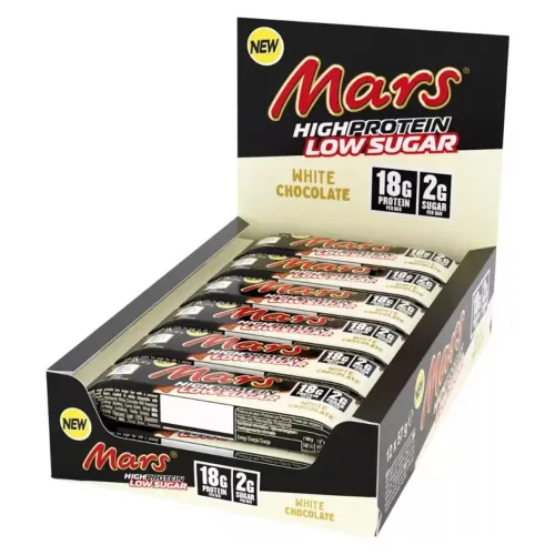 S&M Karton Hiprotein Bar 12x57g MARS LOW SUGAR White Chocolate (Fehércsokoládé) EXP.:2026/12/15