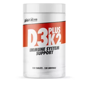 PER4M Nutrition Vitamin D3 Plus K2 120 Tablets 120 Tabletta