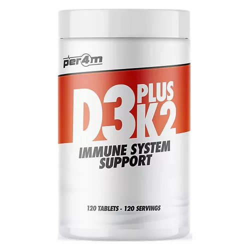 PER4M Nutrition Vitamin D3 Plus K2 120 Tablets 120 Tabletta